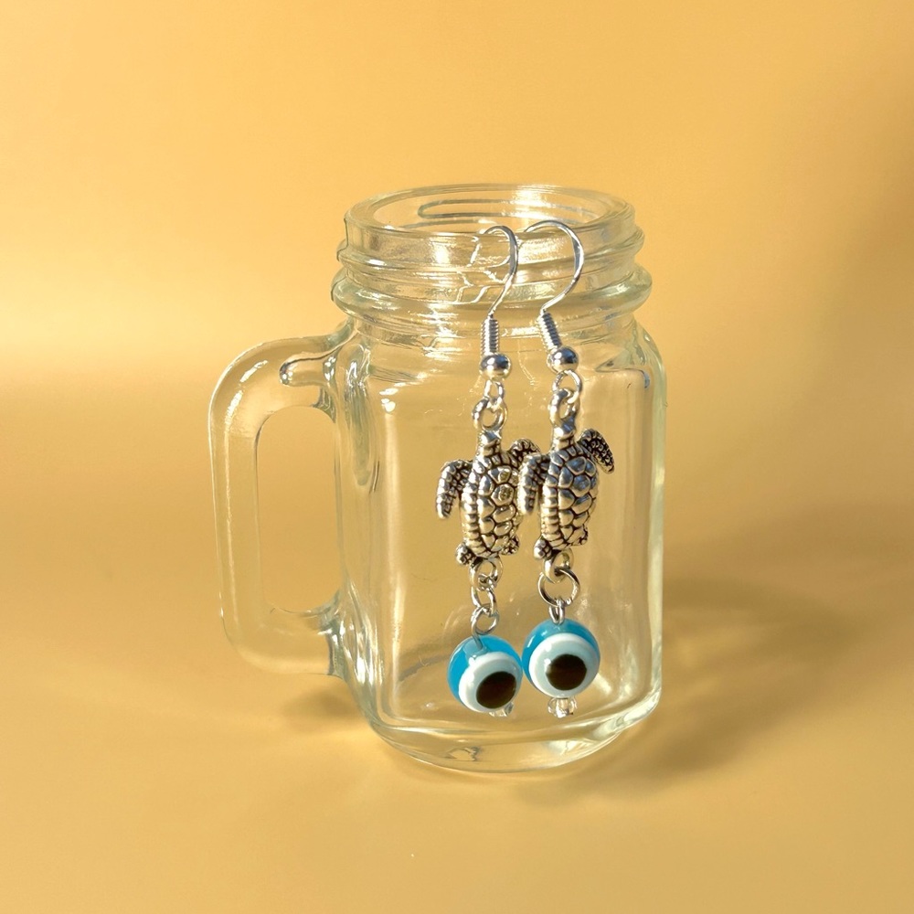 Turtle 🐢 Evil Eye Earrings
